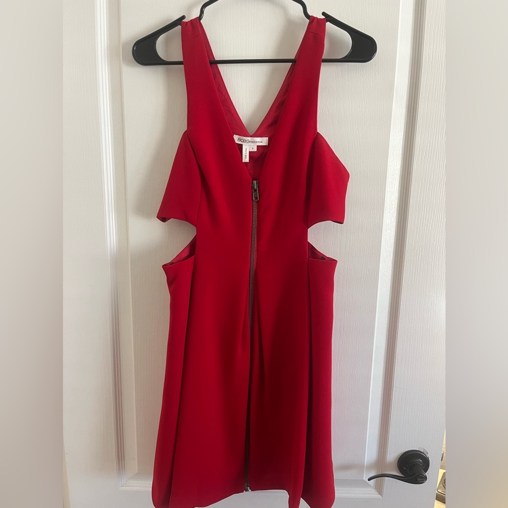 Red Front Zipper Dress - Size 6 - BCBGeneration